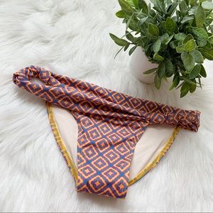 NWOT Koral Swimwear Yellow / Blue Bikini Bottom S